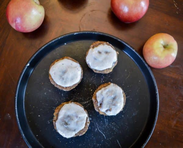 Apple Muffins with Cream Cheese Glaze