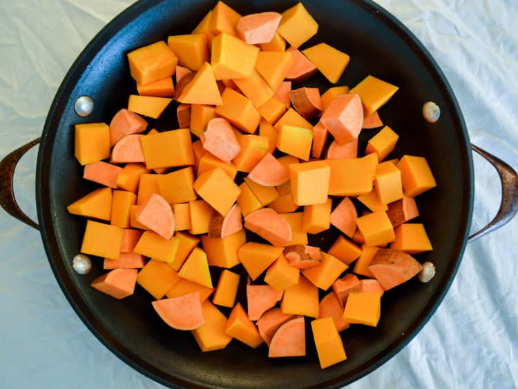 Roasted Sweet Potatoes and Butternut Squash