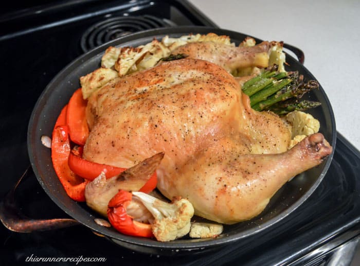 Simple Roasted Chicken and Spring Vegetables | This Runner's Recipes