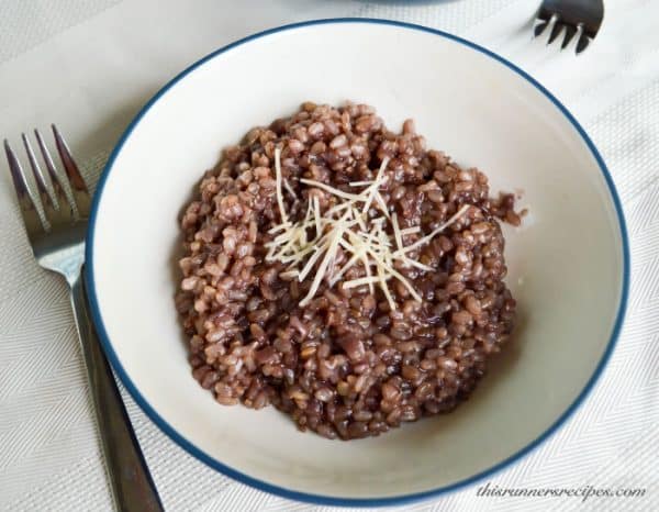 Red Wine Brown Rice Risotto | This Runner's Recipes