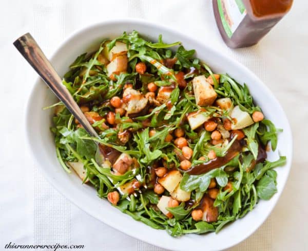 Roasted Eggplant, Chickpea, Potato, and Arugula Salad | This Runner's Recipes