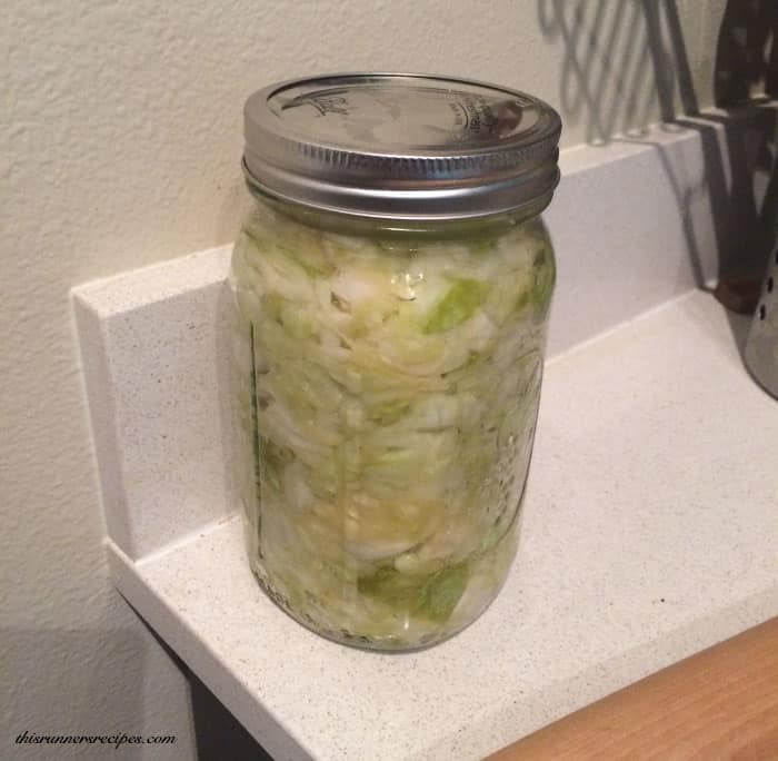 Home fermenting sauerkraut