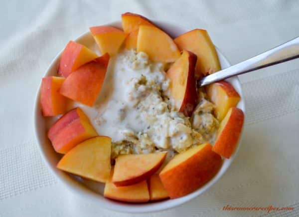 Peaches and Cream Kefir Oatmeal