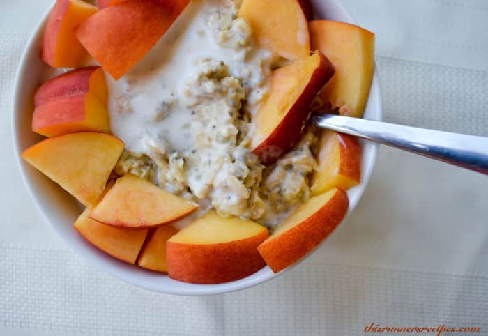 Peaches and Cream Kefir Oatmeal
