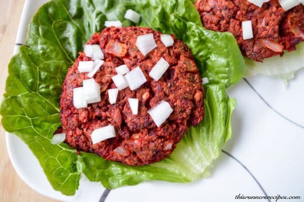 Vegan and Gluten Free Beet and Bean Burgers