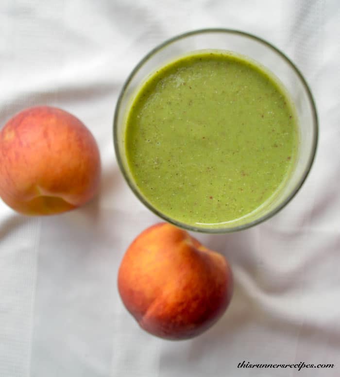 Peach Arugula Protein Smoothie