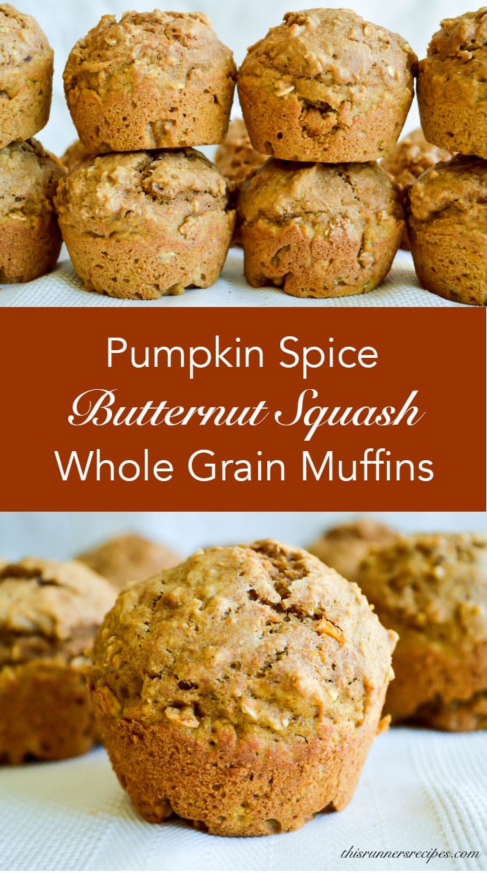 Whole Grain Pumpkin Spice Butternut Squash Muffins