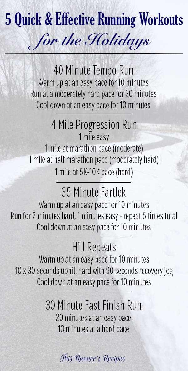 5 Quick and Effective Running Workouts for the Holidays