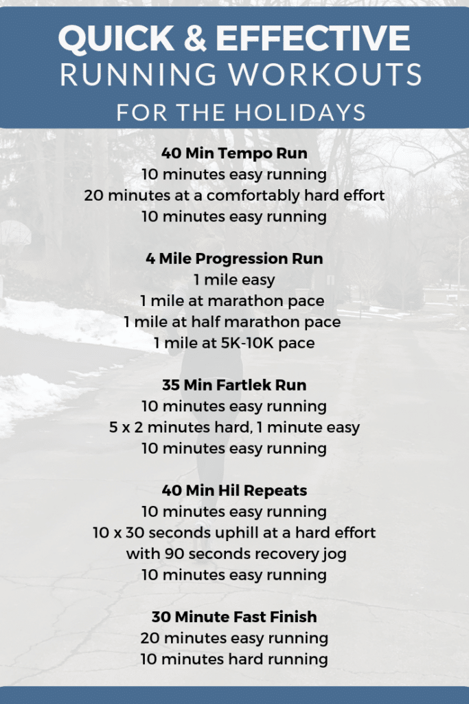 5 Quick and Effective Running Workouts for the Holidays