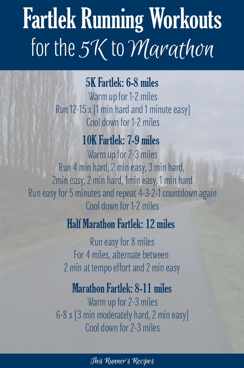 Fartlek Workouts for the 5K to Marathon 