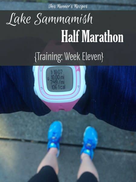 Lake Sammamish Half Marathon Training Week 11