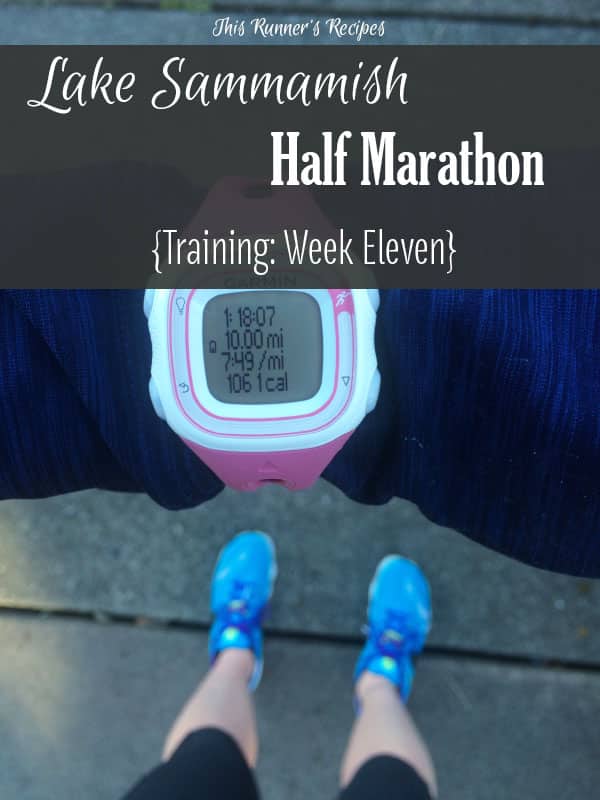 Lake Sammamish Half Marathon Training Week 11