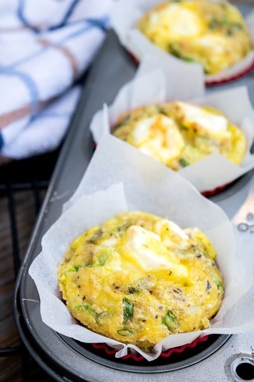 30 Healthy Lenten Fish Recipes: Salmon Asparagus Egg Muffins