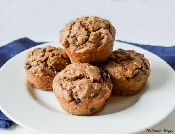 Whole Wheat Coconut Banana Chocolate Chip Muffins