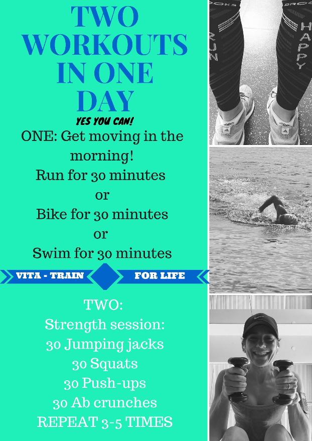 Check out 6 Two a Day Workouts for Runners for when you actually have time to do more than one workout in a day!
