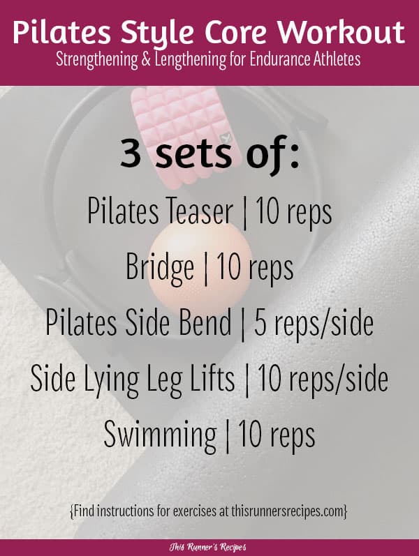 Try this no equipment Pilates Style Core Workout for endurance athletes to strengthen or lengthen after your next run!