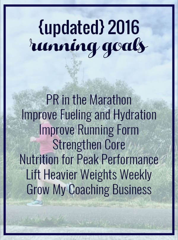 Updated 2016 Running Goals