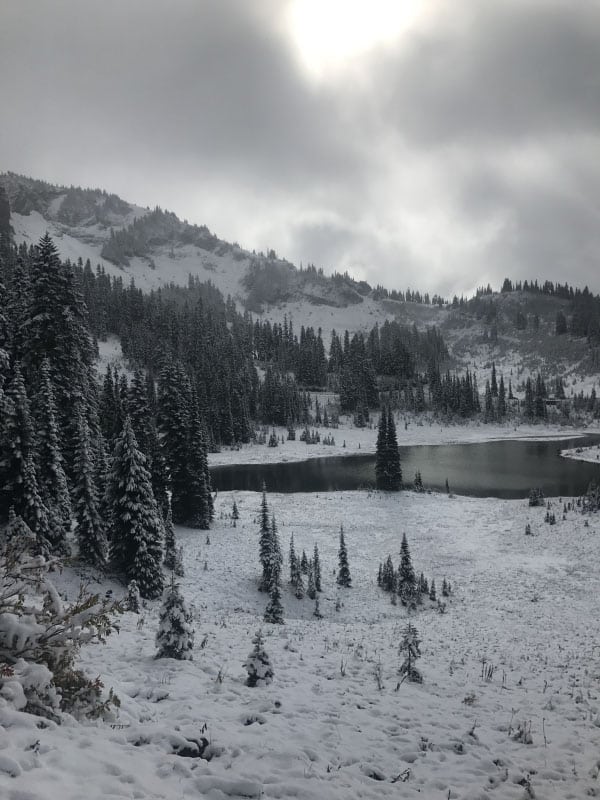 The First Snowfall at Mount Rainier