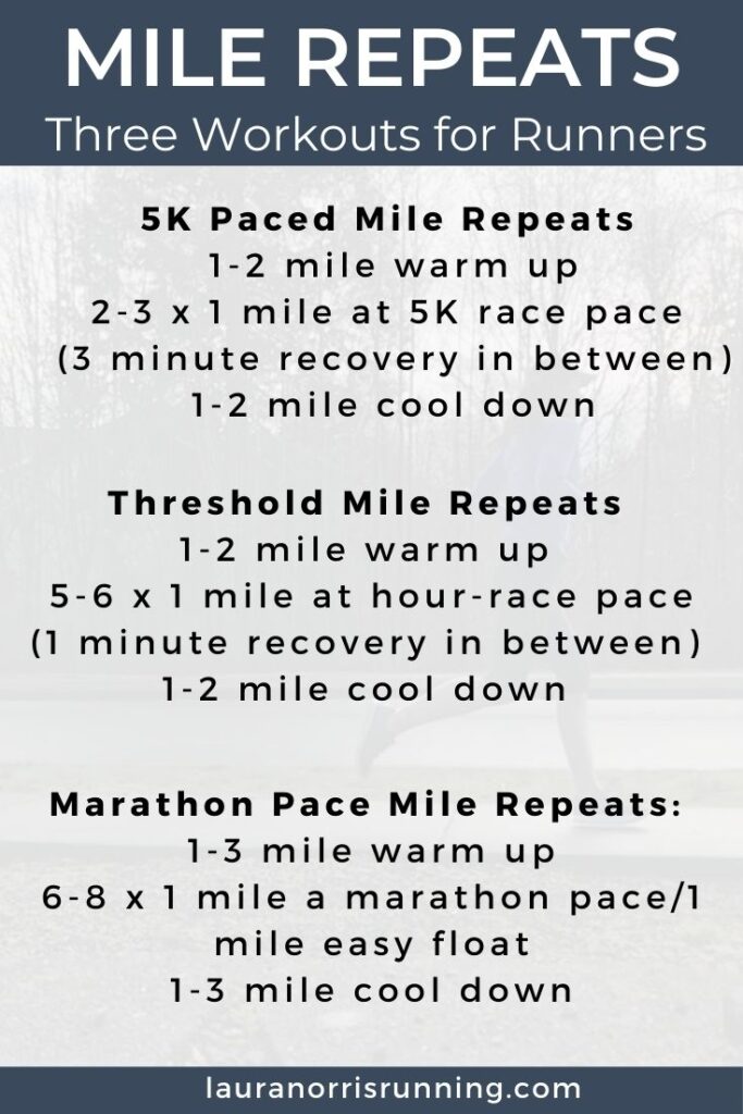 Three Variations of Mile Repeats Workouts